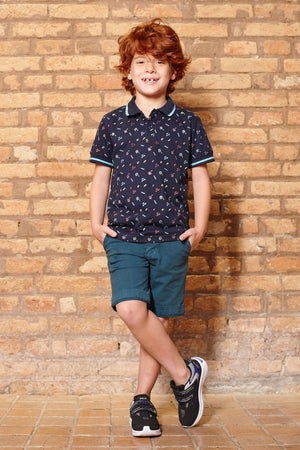 Polo Menino Masculina Azul